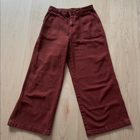 Universal Thread Co. Rust High Rise Wide Leg  Crop Pants size 27/4 - Picture 2 of 12